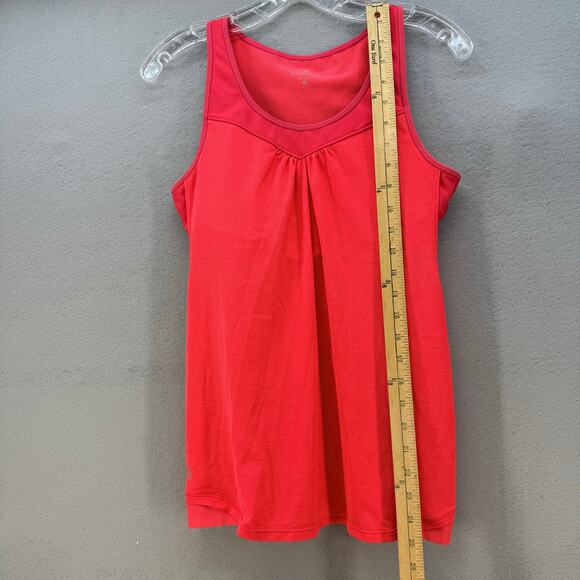 Athleta Tank Women's M Bright Coral w/ Sports Bra Racer Back Yoga Top Athleisure - Picture 9 of 9